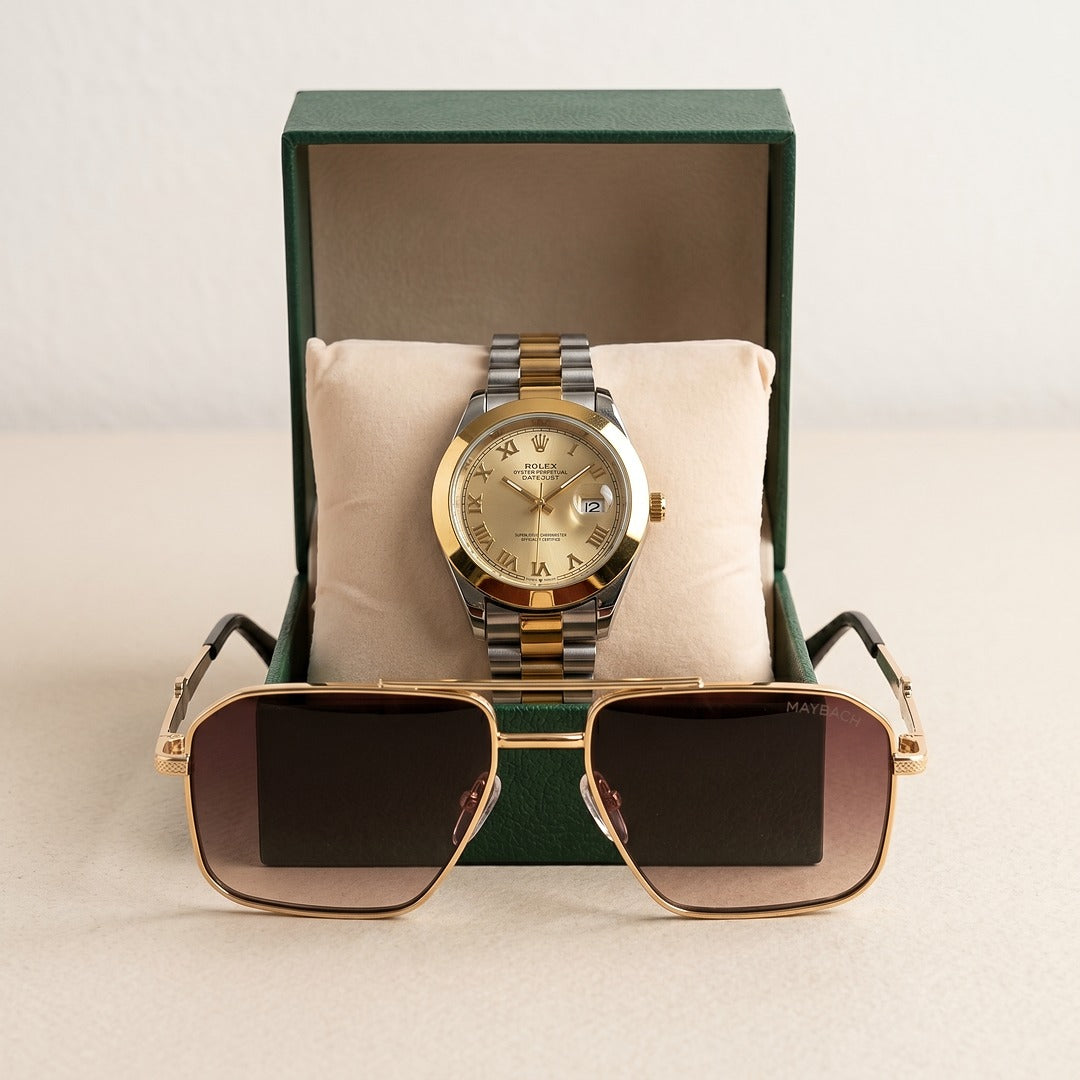 PACK ROLEX GOLD + MAYBACH